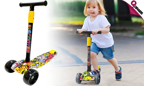 Foldable Scooter with LED Wheels for Kids!